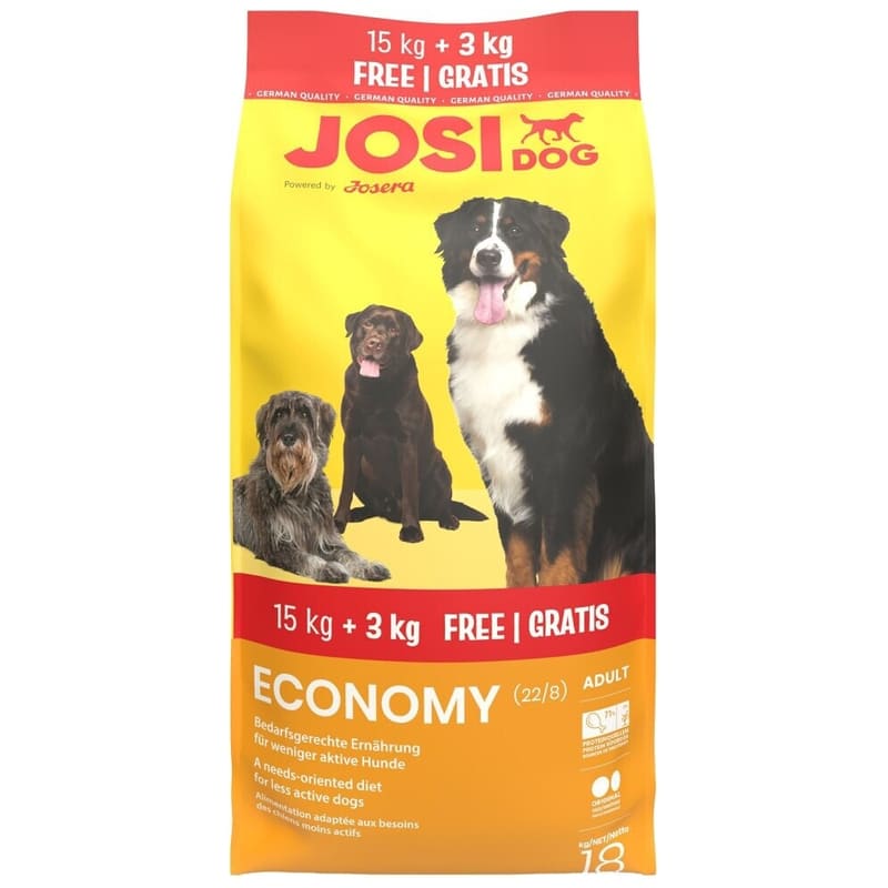 Josera JosiDog Economy sausā suņu barība pieaugušiem suņiem 18 kg